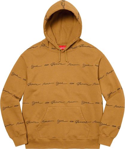 Supreme Script Stripe Hooded Sweatshirt style fashion