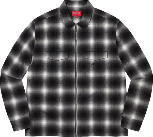 Supreme Shadow Plaid Flannel Zip Up Shirt streetwear style hypebeast brand news