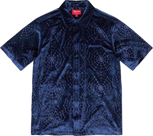 Supreme Spider Web Velvet Shirt