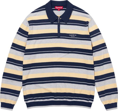 Supreme Stripe Zip L:S Polo
