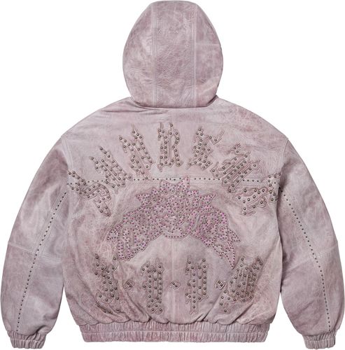 Supreme Studded Hooded Leather Jacket