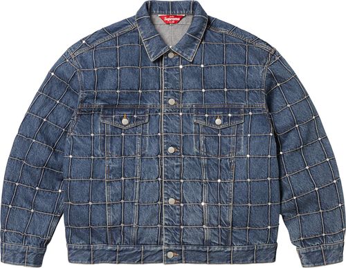 Supreme Studded Seam Denim Trucker Jacket