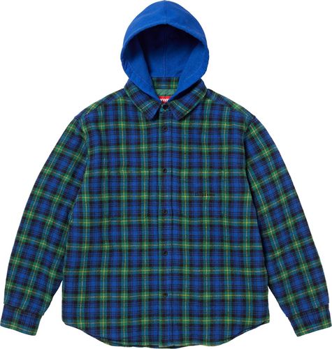 Supreme TARTAN FLANNEL HOODED SHIRT