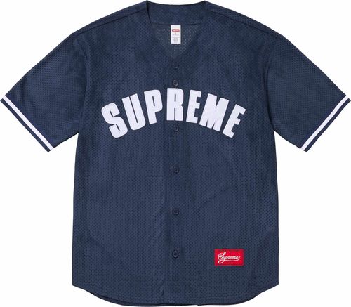Supreme ULTRASUEDE MESH BASEBALL JERSEY