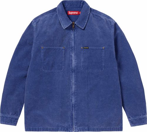 Supreme WASHED CORDUROY ZIP UP SHIRT