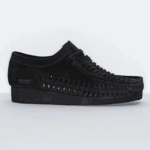 Supreme x Clarks Originals Woven Wallabee sneaker news streetwear fashion style black