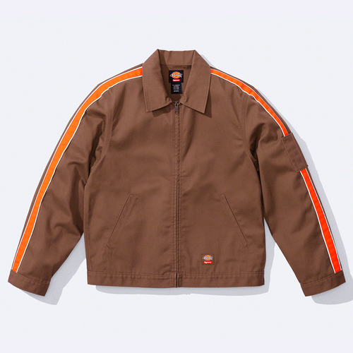 Supreme x Dickies Stripe Eisenhower Jacket streetwear fashion collab news info pricing