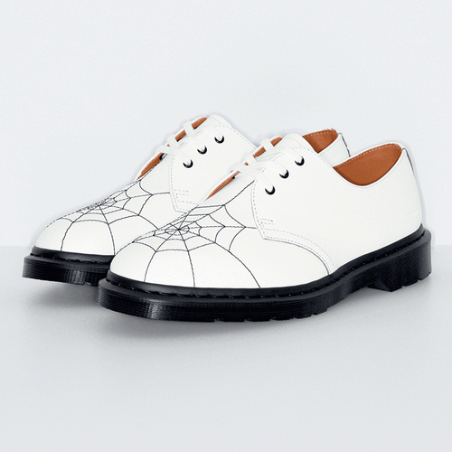 Supreme x Dr Martens Spiderweb 3-Eye Shoe streetwear collab news info price where to buy white
