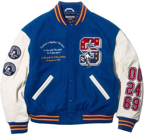 Supreme x HYSTERIC GLAMOUR Varsity Jacket
