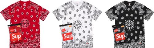 Supreme x Hanes Bandana Tagless Tees streetwear style fashion news hypebeast style outfit