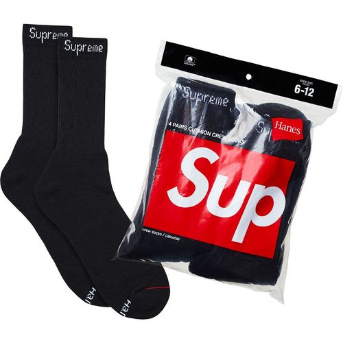 Supreme x Hanes Crew Socks (4 Pack) FW24