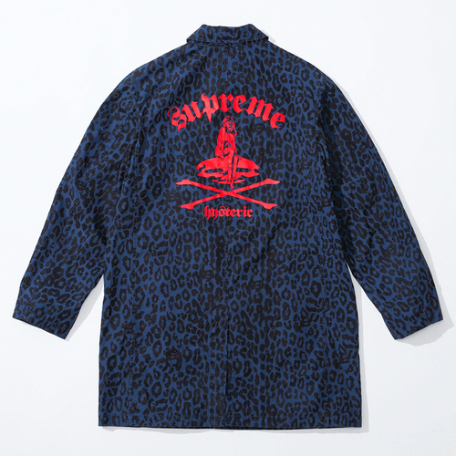 Supreme x Hysteric Glamour Leopard Trench hypebeast jacket release info
