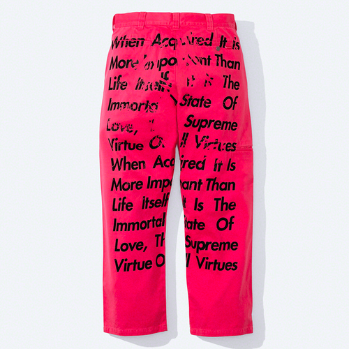 Supreme x JUNYA WATANABE CDG Printed Work pant streetwear style collab news