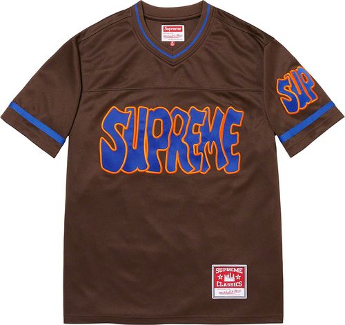 Supreme x Mitchell And Ness Football Jersey streetwear fashion brand outfit style hypebeast