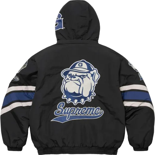 Supreme x Mitchell & Ness Georgetown Hoyas Hooded Stadium Jacket