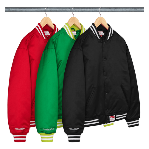 Supreme x Mitchell & Ness Satin Varsity Jacket