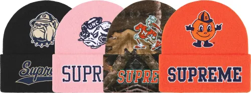 Supreme x Mitchell & Ness x NCAA Beanie