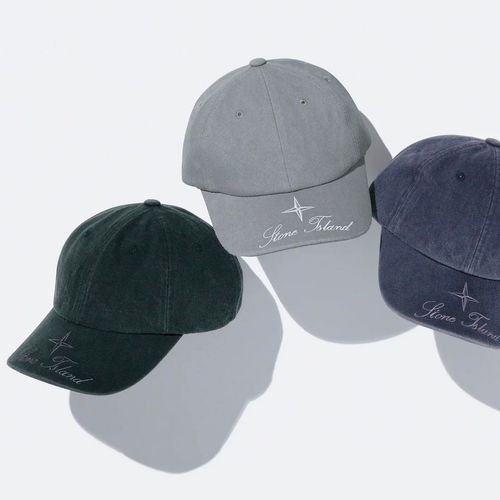 Supreme x STONE ISLAND TWILL 6-PANEL