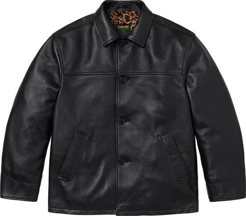 Supreme x Schott Leather Car Coat