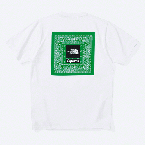 Supreme x The North Face Bandana tee streetwear style collab news info prices