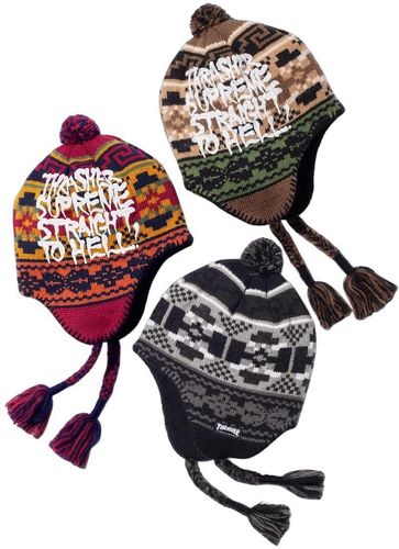 Supreme x Thrasher Earflap Beanie