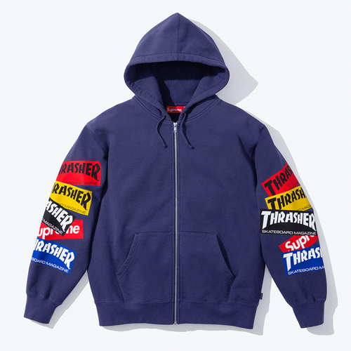 Supreme x Thrasher Zip Up Hoodie