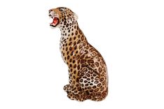 34 Inch Porcelain Jaguar Statue