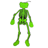 KAWS SKELETON Green