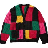 PATCHWORK CABLE KNIT CARDIGAN