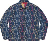 Gradient Jacquard Denim Work Jacket