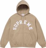 SUPREME x CHAMPION ZIP UP HOODED SWEATSHIRT