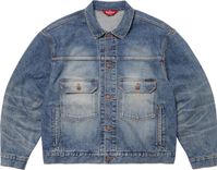 Supreme Distressed Selvedge Trucker Jacket