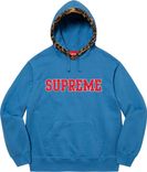 Leopard Trim Hooded Sweatshirt
