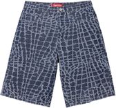 Supreme Frayed Croc Baggy Denim Short