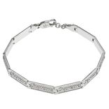 Supreme Jacob & Co Logo Link Bracelet Silver