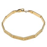 Supreme Jacob & Co Logo Link Bracelet Gold