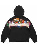 Supreme Last Supper Embroidered Zip Up Hooded Sweater