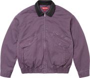 Supreme Leather Collar Utility Jacket