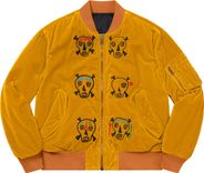 Clayton Patterson Skulls Embroidered Velvet MA-1