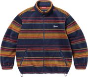 Supreme Stripe Zip Up Fleece Jacket