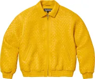 Supreme WOVEN LEATHER VARSITY JACKET