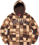 Supreme reverse Patchwork Zip Up Hooded Sweatshirt