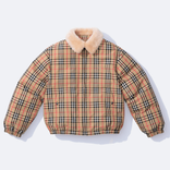 Supreme Burberry Shearling Collar Down Puffer Jacket