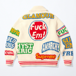 Supreme Hysteric Glamour Logos Zip Up Sweater