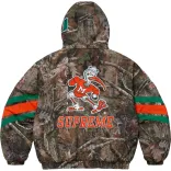Supreme x Mitchell & Ness Miami Hurricanes Hooded Stadium Jacket