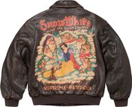 Supreme x Schott Snow White Hand-Painted Leather A2 Jacket