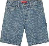 Warp Jacquard Logos Denim Painter Short