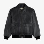 Napa Leather Bomber Jacket 'Jet Black'