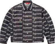 Jacquard Logos Denim Trucker Jacket