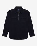 Moleskin Quarter-Zip Shirt 'Dark Navy'